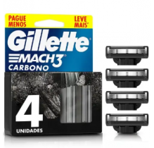 GILLETE MACH3 CARBONO 4CT MAQ AFE