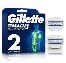 GILLETE MACH3 CUERPO BASE 2 CART HOJ AFE