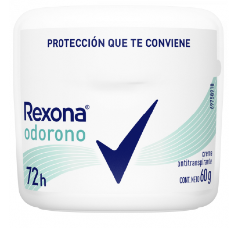 REXONA DEO CR ODORONO 72 HS POTE X60GR                      