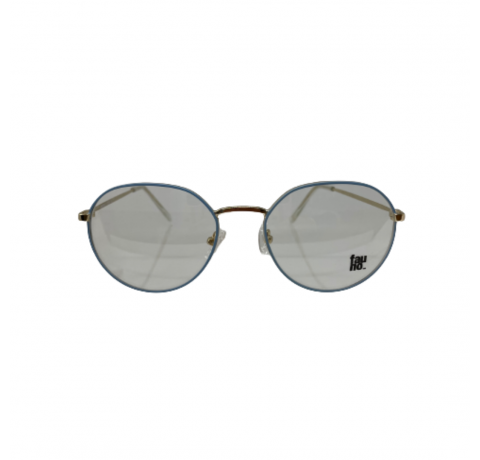 FAUNO ARMAZON METAL CELESTE PATILLA DORADA Modelo:MINIMAL I B