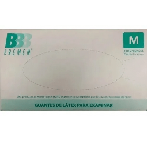 GUANTES DE EXAMINACION TALLE M X 100 UNI