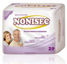 NONISEC INCONTINENCIA MODERADA X 20 UNID