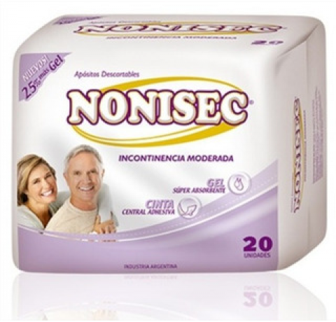 NONISEC INCONTINENCIA MODERADA X 20 UNID