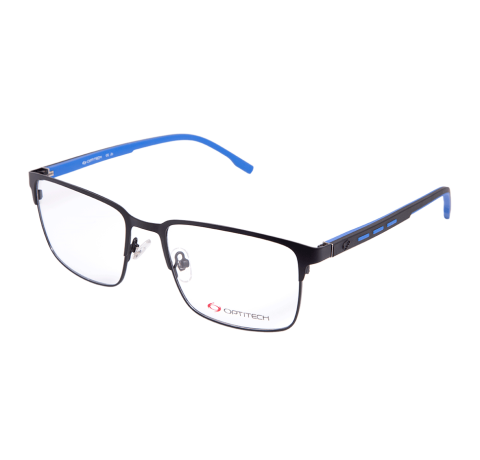 OPTITECH ARMAZON METAL NEGRO PATILLA AZUL